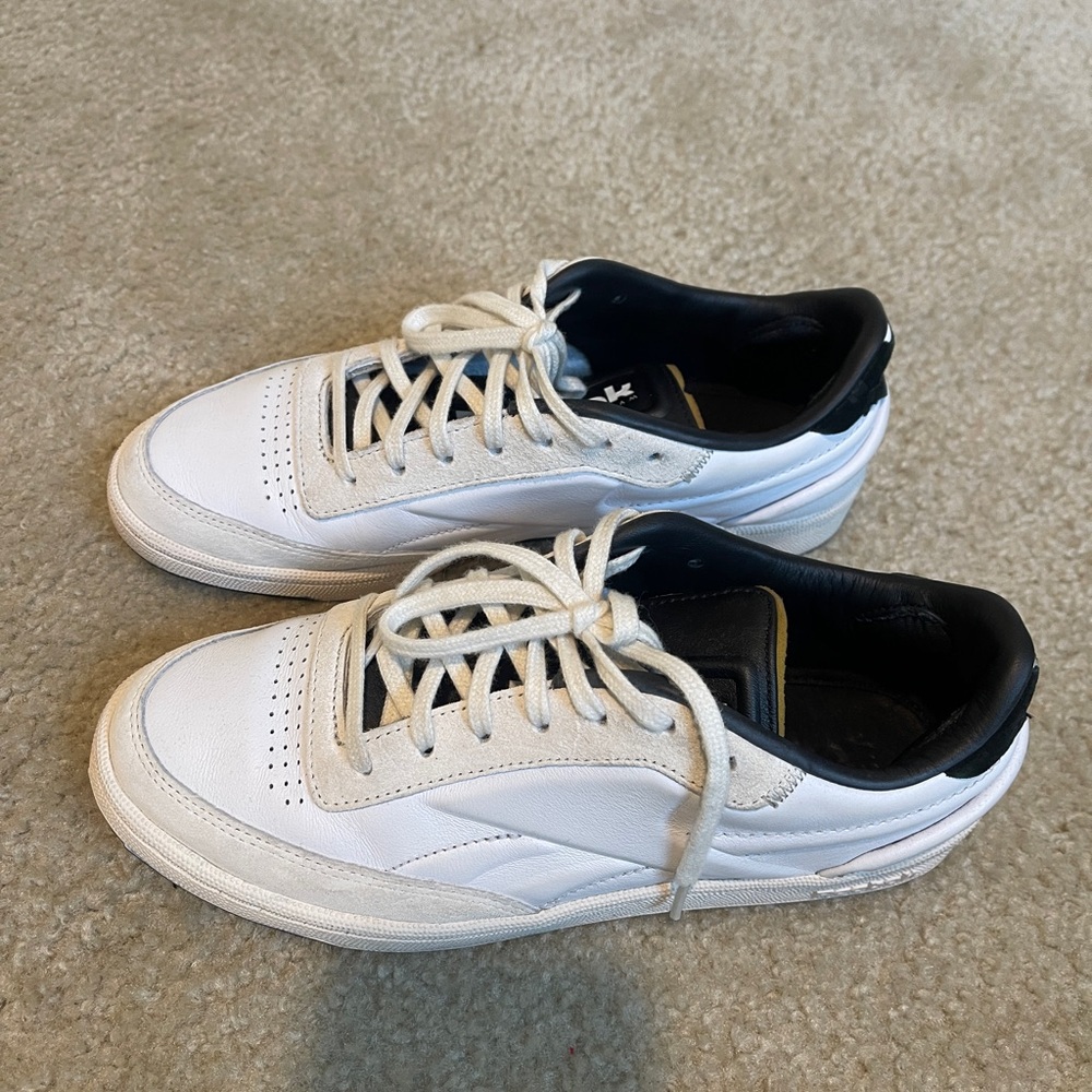 Reebok x Victoria Beckham White Leather Low Top Sneakers